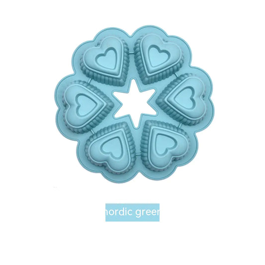 Molde de silicona en forma de corazon - Erlif 