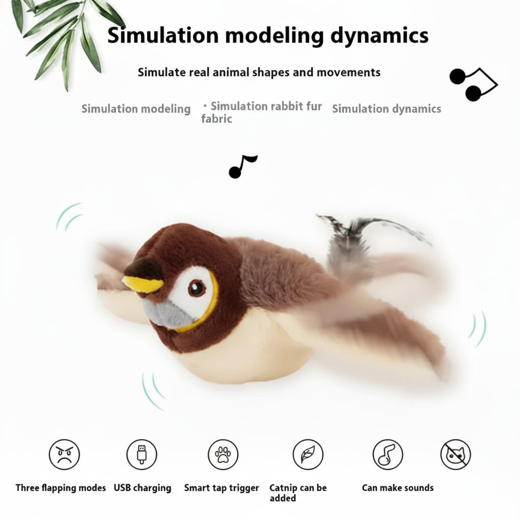 Pájaro interactivo para mascotas - Erlif 
