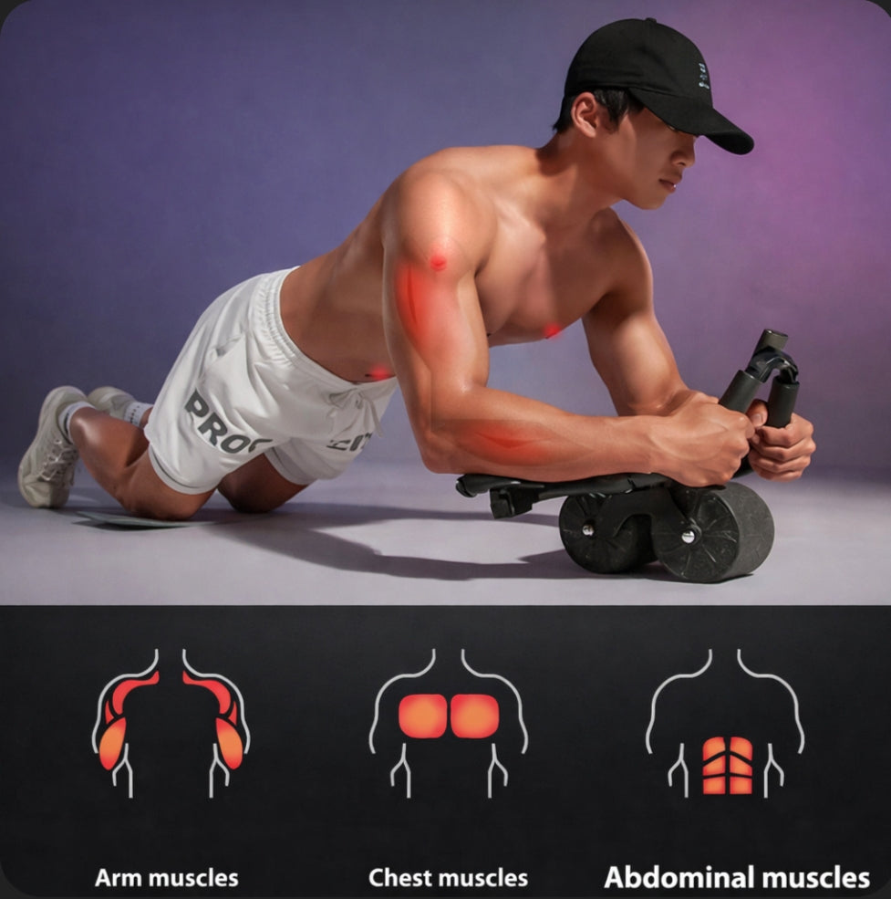 Rueda abdominal con rebote automático - Erlif 