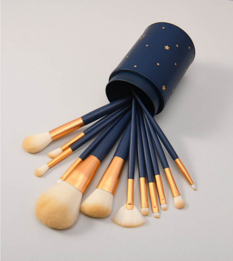 Set de 12 brochas de maquillaje - Erlif 