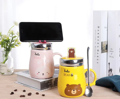 Taza de cerámica con tapa - Erlif 
