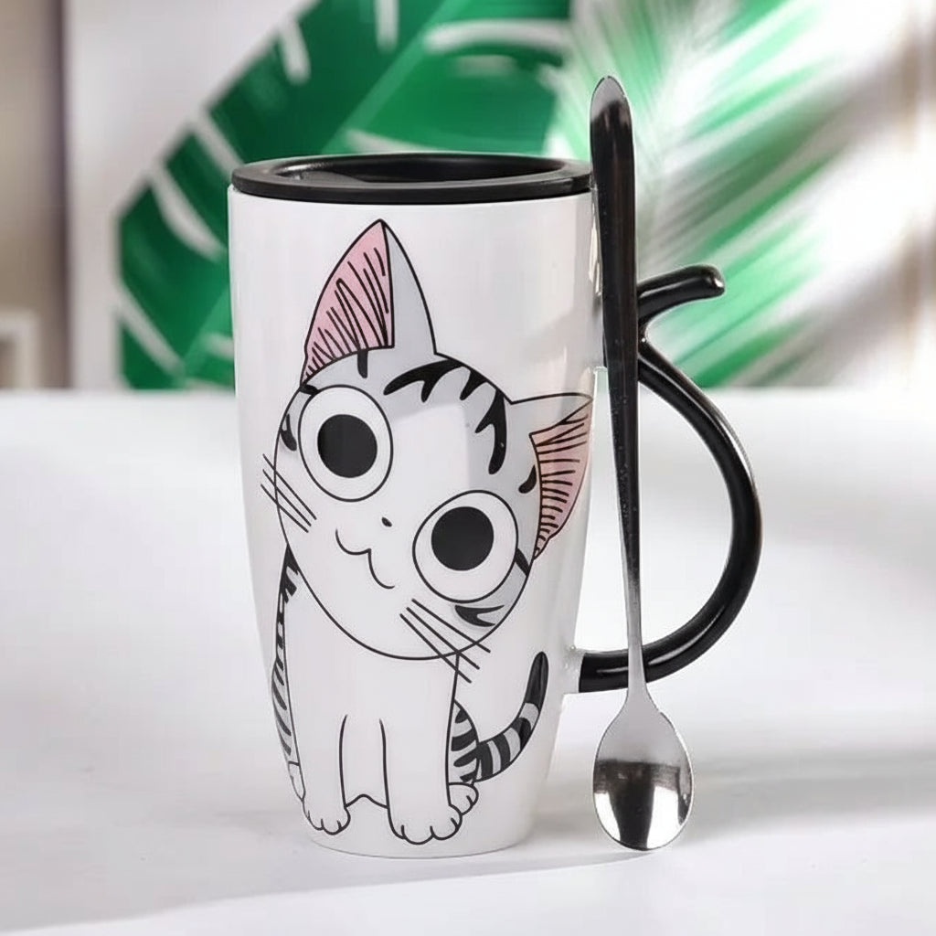 Taza de cerámica de gato - Erlif 