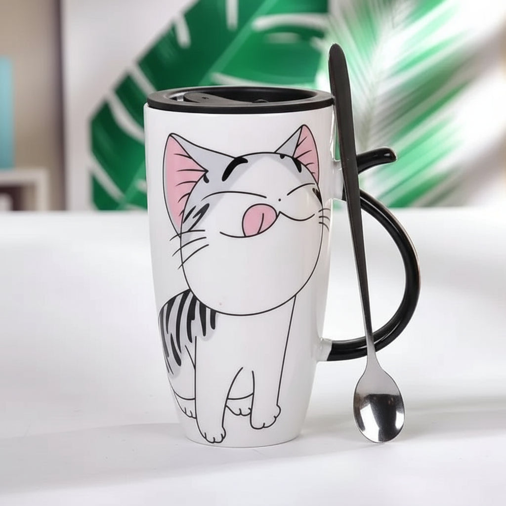 Taza de cerámica de gato - Erlif 