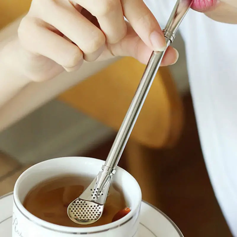 Reusable stainless steel straw