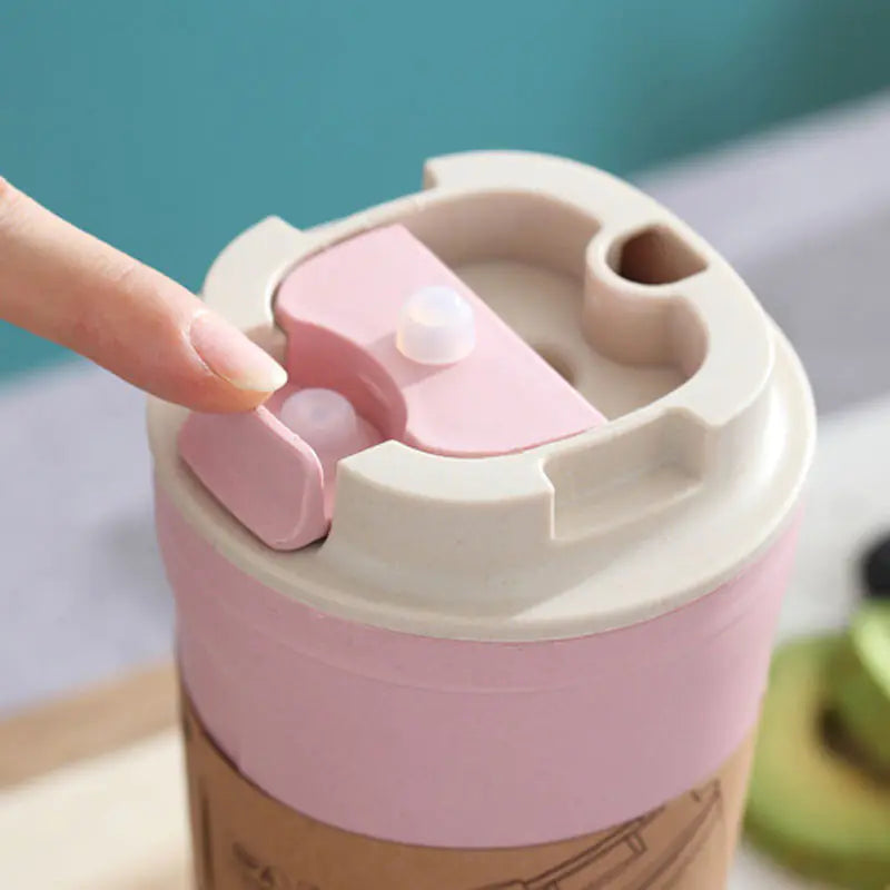 Leak-proof bamboo fiber cup