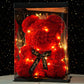 Oso de rosas artificiales con luz LED