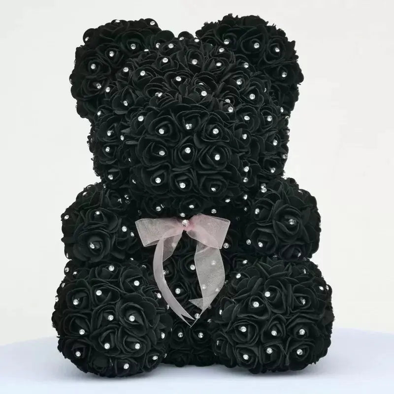 Rose bear with glitter