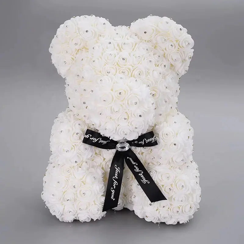 Rose bear with glitter