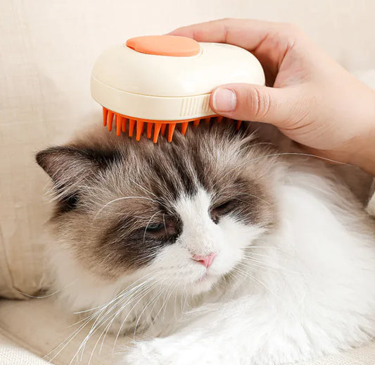 Cepillo de vapor para gatos 3 en 1