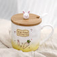 Taza de cerámica con diseño de gato