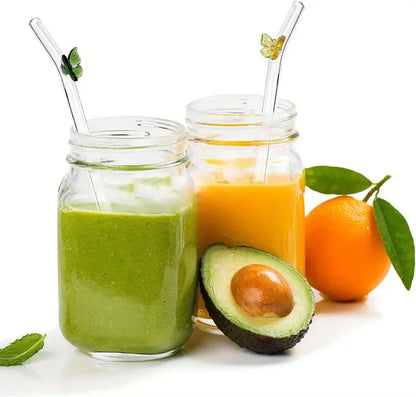 Reusable glass straw