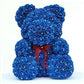 Rose bear with glitter