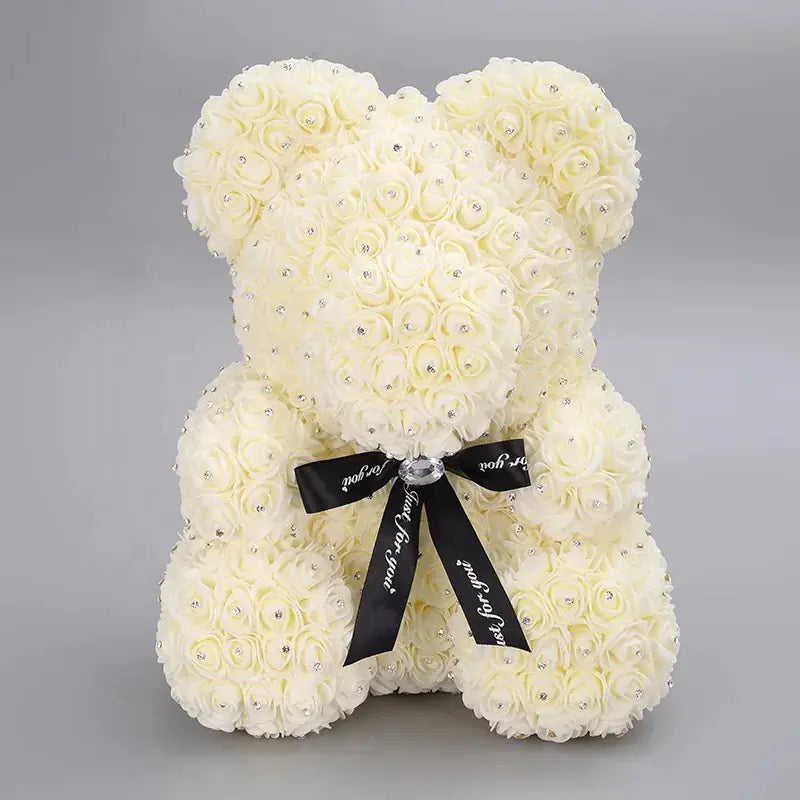 Rose bear with glitter