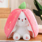 Peluche de conejo de zanahoria y fresa
