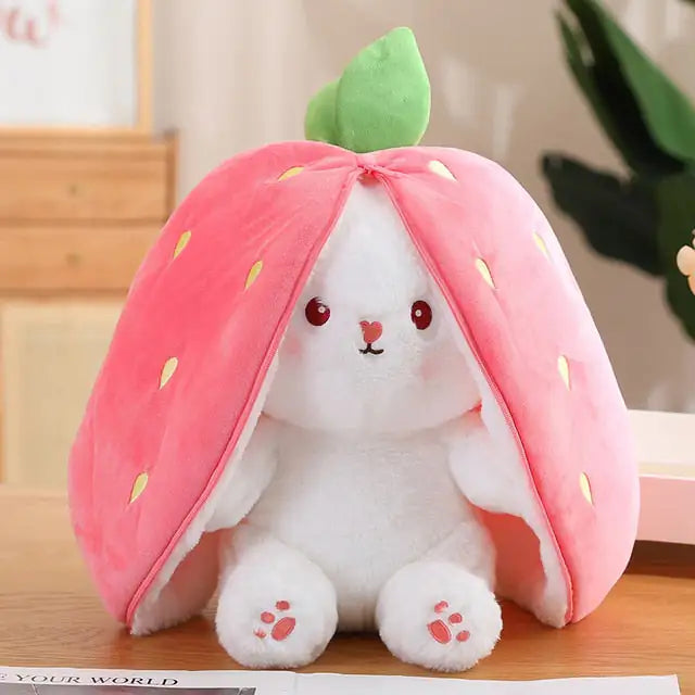 Peluche de conejo de zanahoria y fresa